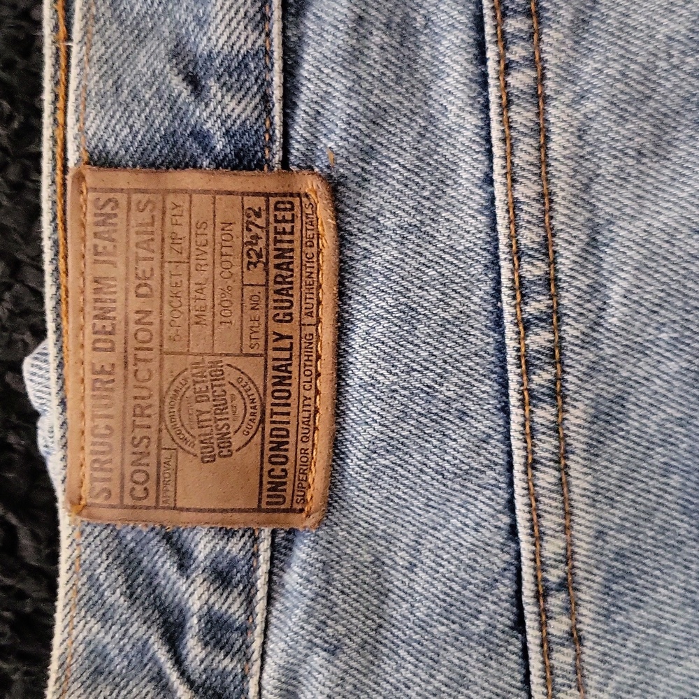 Structure Denim Jeans Mens 38x32 Vintage Fashion